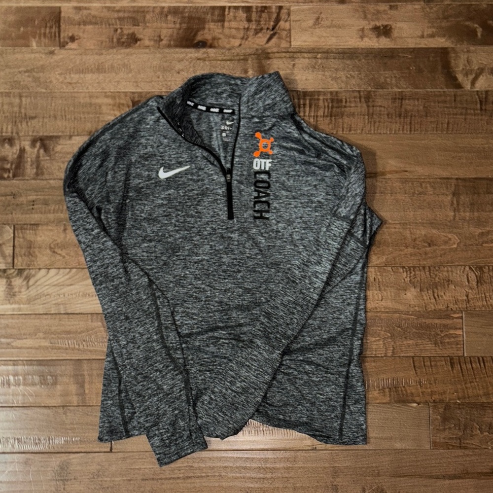 Nike OTF Coach Gray Quarter-Zip Pullover
